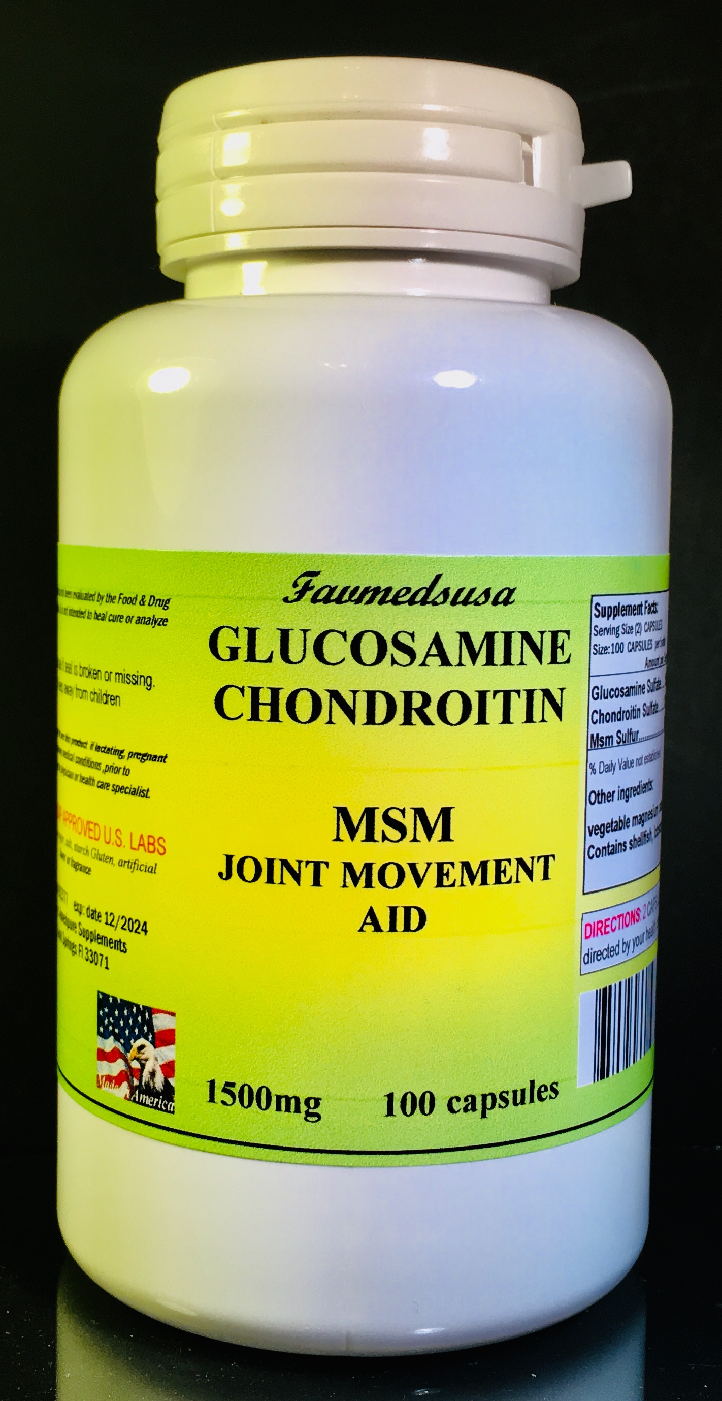 Glucosamine Chondroitin +MSM - 100 capsules